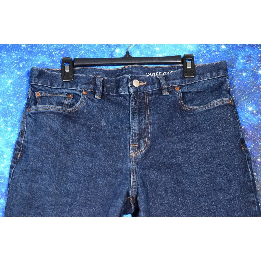 Outerknown Sea Local Straight Jeans Mens 34x32 Blue Denim Stretch Casual